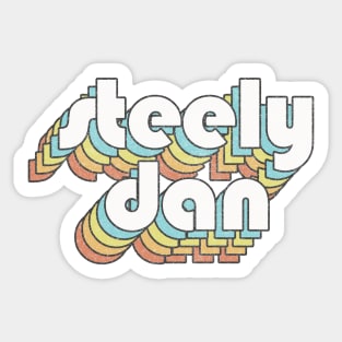 Steely Dan /// Retro Faded-Style Typography Design Sticker